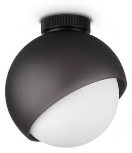 IDEAL LUX Φωτιστικό οροφής Bloom, Ø 22 cm, μαύρο, μέταλλο/γυαλί, ρυθμιζόμενος, Μαύρο, Σαλόνι / τραπεζαρία, Μέταλλο, σύγχρονο