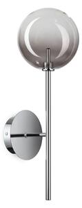 IDEAL LUX Φωτιστικό τοίχου Equinoxe, χρώμιο/γκρι καπνός, ύψος 45 εκ., Ασημένιο, Σαλόνι / τραπεζαρία, Μέταλλο