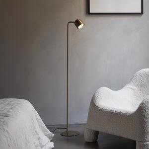 IDEAL LUX Ιδανική λάμπα δαπέδου Dodo από ορείχαλκο, ύψος 118 εκ., μέταλλο,, ρυθμιζόμενος, Χρυσό / Ορείχαλκου, Σαλόνι / τραπεζαρία, Μέταλλο, σύγχρονο