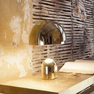 Tom Dixon LED επιτραπέζια λάμπα Bell, χρυσό, 43 cm, ρυθμιζόμενη ένταση φωτισμού, ρυθμιζόμενος, Χρυσό / Ορείχαλκου, Σαλόνι / τραπεζαρία, Μέταλλο, σχεδιασμός