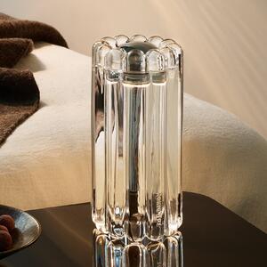 Tom Dixon LED επιτραπέζια λάμπα Press, διαφανές, γυαλί, 24 cm, 927 dim, ρυθμιζόμενος, Διαφανές, Σαλόνι / τραπεζαρία, Γυαλί, σχεδιασμός