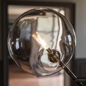 IDEAL LUX Ιδανική λάμπα δαπέδου Equinoxe, χρώμιο/διαφανές, ύψος 166 εκ., Ασημένιο, Σαλόνι / τραπεζαρία, Μέταλλο