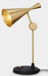 Tom Dixon LED επιτραπέζια λάμπα Beat, χάλκινο, ύψος 53 cm, ρυθμιζόμενος, Χρυσό / Ορείχαλκου, Σαλόνι / τραπεζαρία, Ορείχαλκος, σχεδιασμός