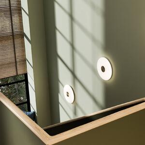 Northern LED φωτιστικό τοίχου Glint, Ø 25 cm, γυαλί, λευκό οπαλίνα, ρυθμιζόμενος, Λευκό, Σαλόνι / τραπεζαρία, Γυαλί, σχεδιασμός