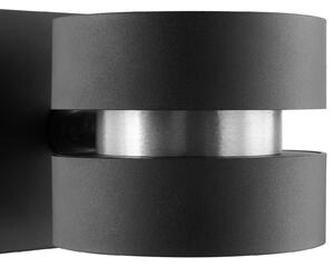 Brilliant LED-Wandlampe Glow-Sphere, μαύρο, Ø 13 cm, μέταλλο, 2-flg., ρυθμιζόμενος, Μαύρο, Σαλόνι / τραπεζαρία, Αλουμίνιο, σύγχρονο