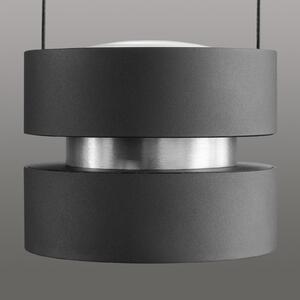 Brilliant LED κρεμαστή λάμπα Glow-Sphere, μήκος 112 cm, μαύρο, μέταλλο, ρυθμιζόμενος, Μαύρο, Σαλόνι / τραπεζαρία, Αλουμίνιο, σύγχρονο