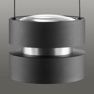 Brilliant LED κρεμαστή λάμπα Glow-Sphere, Ø 18 cm, μαύρη, μέταλλο, ρυθμιζόμενος, Μαύρο, Σαλόνι / τραπεζαρία, Αλουμίνιο, σύγχρονο