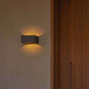 FARO BARCELONA LED φωτιστικό τοίχου Glint, 3000K, 15 cm, γκρι, μπετόν, IP55, Γκρι, Σκυρόδεμα, σύγχρονο