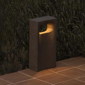 FARO BARCELONA LED φωτιστικό βάσης Glint, 2700K, 40 cm, γκρι, σκυρόδεμα, IP55, Γκρι, Σκυρόδεμα, σύγχρονο