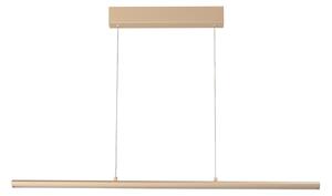 FISCHER & HONSEL LED κρεμαστή λάμπα Borena, χρώμα άμμου, μήκος 113 cm, μέταλλο, ρυθμιζόμενος, Μπεζ, Σαλόνι / τραπεζαρία, Μέταλλο