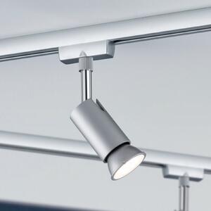 Paulmann URail-Schienenspot Pure I, χρώμιο ματ, GU10, μέταλλο, ρυθμιζόμενος, Μεταλλικό, Σαλόνι / τραπεζαρία, Μέταλλο, σύγχρονο
