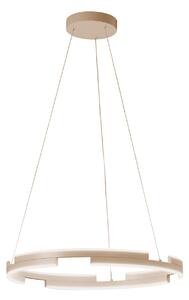 FISCHER & HONSEL LED κρεμαστή λάμπα Circly, χρώμα άμμου, Ø 60 cm, μέταλλο, CCT, ρυθμιζόμενος, Μπεζ, Σαλόνι / τραπεζαρία, Μέταλλο, σύγχρονο
