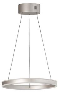 FISCHER & HONSEL LED κρεμαστή λάμπα Silvio, Ø 50 cm, ματ νικέλιο, μέταλλο, CCT,, ρυθμιζόμενος, Μεταλλικό, Σαλόνι / τραπεζαρία, Μέταλλο, σύγχρονο