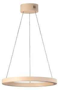FISCHER & HONSEL LED κρεμαστή λάμπα Silvio, Ø 60 cm, χρώμα άμμου, μέταλλο, CCT, ρυθμιζόμενος, Μπεζ, Σαλόνι / τραπεζαρία, Μέταλλο, σύγχρονο