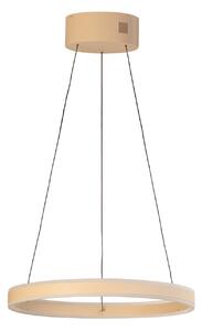 FISCHER & HONSEL LED κρεμαστή λάμπα Silvio, Ø 50 cm, χρώμα άμμου, μέταλλο, CCT,, ρυθμιζόμενος, Μπεζ, Σαλόνι / τραπεζαρία, Μέταλλο, σύγχρονο