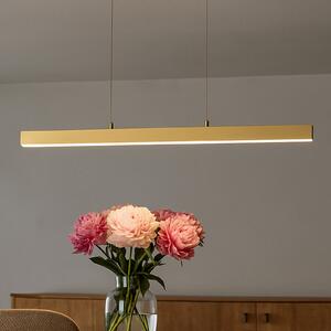 FISCHER & HONSEL LED κρεμαστή λάμπα Vayana, μήκος 190 cm, χρώμα άμμου, μέταλλο, CCT, ρυθμιζόμενος, Μπεζ, Σαλόνι / τραπεζαρία, Μέταλλο, σύγχρονο