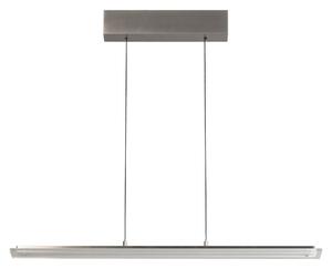 FISCHER & HONSEL LED κρεμαστή λάμπα Torvi, μήκος 135 cm, χρώμα νικελίου/λευκό, CCT, ρυθμιζόμενος, Μεταλλικό, Σαλόνι / τραπεζαρία, Μέταλλο, σύγχρονο