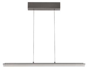 FISCHER & HONSEL Κρεμαστή λάμπα LED Torvi, γκρι άμμου/γκρι καπνού, 88 cm μέταλλο/γυαλί, ρυθμιζόμενος, Γκρι, Σαλόνι / τραπεζαρία, Μέταλλο, σύγχρονο