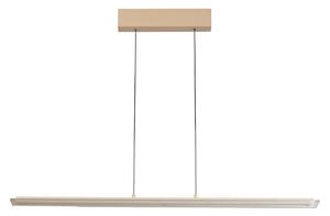 FISCHER & HONSEL Κρεμαστό φωτιστικό LED Torvi, χρώμα άμμου/λευκό, μήκος 115 cm, CCT, ρυθμιζόμενος, Μπεζ, Σαλόνι / τραπεζαρία, Μέταλλο, σύγχρονο