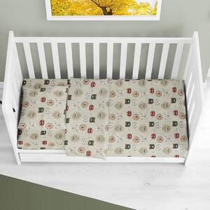 Σεντόνι Κούνιας Με Λάστιχο (70x140+15) Dimcol Big Cats 27 Light Olive