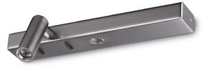 IDEAL LUX Ideal Lux LED απλό φωτιστικό τοίχου Bonne Nuit 1, χρώμα νικελίου, 22 cm, Μεταλλικό, Σαλόνι / τραπεζαρία, Μέταλλο, σύγχρονο
