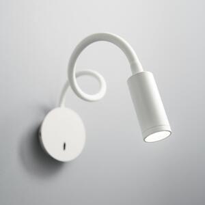 IDEAL LUX Ideal Lux LED απλίκι Focus 2, λευκό, 55 cm, εύκαμπτος βραχίονας, Λευκό, Σαλόνι / τραπεζαρία, Μέταλλο, σύγχρονο