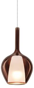 IDEAL LUX Ideal Lux Κρεμαστή λάμπα Kalique 1, χάλκινο, Ø 18 cm, ρυθμιζόμενος, Χαλκού, Σαλόνι / τραπεζαρία, Πλαστικό, σύγχρονο