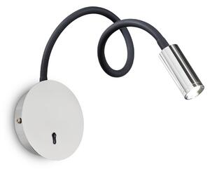 IDEAL LUX Ideal Lux LED απλίκι Focus 2, χρώμα χρώμιο, 55 cm, εύκαμπτος βραχίονας, Μεταλλικό, Σαλόνι / τραπεζαρία, Μέταλλο, σύγχρονο