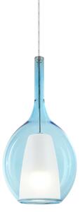 IDEAL LUX Ideal Lux Κρεμαστή λάμπα Kalique 2, μπλε, Ø 18 cm, πλαστικό, ρυθμιζόμενος, Μπλε, Σαλόνι / τραπεζαρία, Πλαστικό, σύγχρονο