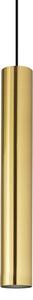 IDEAL LUX Ιδανική κρεμαστή λάμπα Lux Look, χρώμα ορείχαλκου, Ø 6 cm, μέταλλο, Χρυσό / Ορείχαλκου, Σαλόνι / τραπεζαρία, Μέταλλο, σύγχρονο