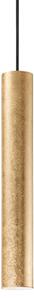 IDEAL LUX Ιδανική κρεμαστή λάμπα Lux Look, χρυσό χρώμα, Ø 6 cm, μέταλλο, Χρυσό / Ορείχαλκου, Σαλόνι / τραπεζαρία, Μέταλλο, σύγχρονο