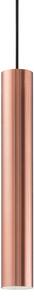 IDEAL LUX Ιδανική κρεμαστή λάμπα Lux Look, χάλκινο χρώμα, Ø 6 cm, μέταλλο, Χαλκού, Σαλόνι / τραπεζαρία, Μέταλλο, σύγχρονο