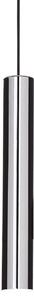 IDEAL LUX Ιδανική κρεμαστή λάμπα Lux Look, χρώμα χρώμιο, Ø 6 cm, μέταλλο, Μεταλλικό, Σαλόνι / τραπεζαρία, Μέταλλο, σύγχρονο