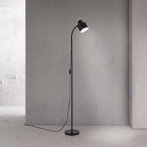ORION Λάμπα δαπέδου Gili, μαύρο ματ, ατσάλι, ύψος 150 cm, E27, Μαύρο, Σαλόνι / τραπεζαρία, Μέταλλο, σύγχρονο, Φως ανάγνωσης
