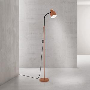 ORION Λάμπα δαπέδου Gili, χάλυβας, κοραλλί, ύψος 150 cm, E27, Κόκκινο, Σαλόνι / τραπεζαρία, Μέταλλο, σύγχρονο, Φως ανάγνωσης