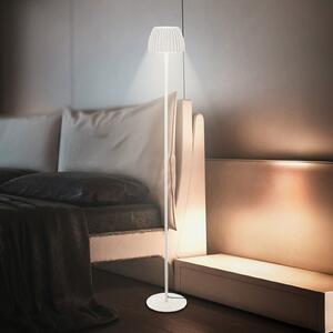 Briloner Λάμπα δαπέδου LED Loca, παλαιό λευκό, ύψος 123 cm, πλαστικό/μέταλλο, ρυθμιζόμενος, Λευκό, Σαλόνι / τραπεζαρία, Μέταλλο, σύγχρονο