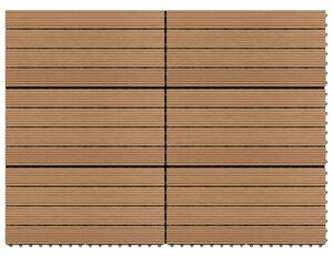 Πλακάκια Deck 6 τεμ. Καφέ 60 x 30 εκ. 1,08 μ² από WPC - Καφέ