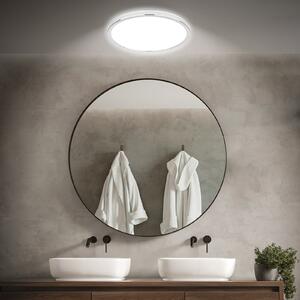 Briloner LED φωτιστικό οροφής μπάνιου Pulap, Ø 42 cm, χρώμα χρώμιο/λευκό μέταλλο, Μεταλλικό, Μπάνιο, Μέταλλο, σύγχρονο