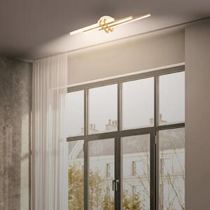 Briloner LED φωτιστικό οροφής Tinka, ανοιχτό γκρι/καφέ, μήκος 78 cm, Γκρι, Σαλόνι / τραπεζαρία, Μέταλλο, σύγχρονο