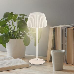 Briloner LED επιτραπέζια λάμπα Loca, παλαιό λευκό, ύψος 36 cm, μέταλλο/πλαστικό, ρυθμιζόμενος, Λευκό, Σαλόνι / τραπεζαρία, Μέταλλο, σύγχρονο