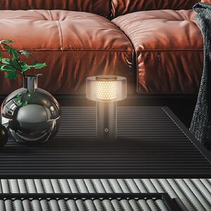 Briloner LED επιτραπέζια λάμπα με μπαταρία Brilo unplugged Gila, χρυσό/μαύρο 21 cm, ρυθμιζόμενος, Μαύρο, Μέταλλο, σύγχρονο