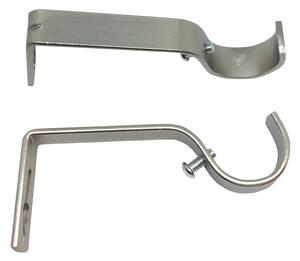 Βάσεις Ανοιχτού Τύπου Μονές (Σετ 2τμχ) Grace Brushed Chrome 550285