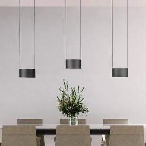 PURE LED κρεμαστή λάμπα Clipse, γκρι, μήκος 110 cm, CTT, 6 φτερά., ρυθμιζόμενος, Γκρι, Σαλόνι / τραπεζαρία, Μέταλλο, σύγχρονο
