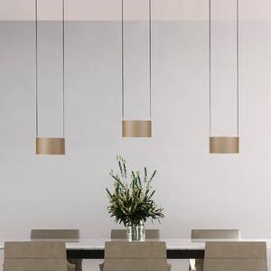 PURE LED κρεμαστό φωτιστικό Clipse, μπρονζέ, μήκος 110 cm, CTT, 6 φώτα, ρυθμιζόμενος, Μπρούτζινο / Αντικέ ορείχαλκου, Σαλόνι / τραπεζαρία, Μέταλλο, σύγχρονο