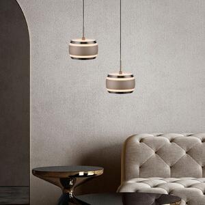 PURE LED κρεμαστό φωτιστικό Falling Rings, μπρονζέ Ø 13 cm, CCT, ρυθμιζόμενος, Μπρούτζινο / Αντικέ ορείχαλκου, Σαλόνι / τραπεζαρία, Μέταλλο, σύγχρονο