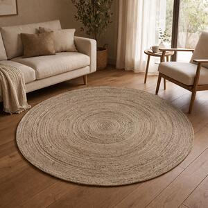 Στρογγυλό Χαλί All Season (Φ150) Pol Rugs & Mats Jute Grey Natural