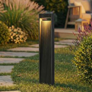 Lucande LED φως διαδρόμου Tavion, 80 cm, ανθρακί, IP65, Μαύρο, Αλουμίνιο, σύγχρονο