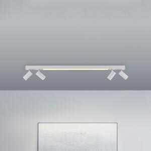 PURE LED οροφής Lines, 120 cm, λευκό, CCT, τηλεχειριστήριο, ρυθμιζόμενος, Λευκό, Σαλόνι / τραπεζαρία, Μέταλλο, σύγχρονο