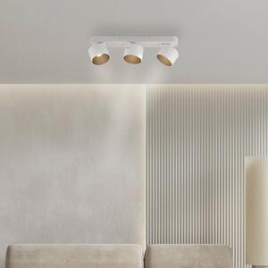 PURE LED-Deckenspot Cup, λευκό, μήκος 56 cm, μέταλλο, 3-φωτιστικό., ρυθμιζόμενος, Λευκό, Σαλόνι / τραπεζαρία, Μέταλλο, σύγχρονο