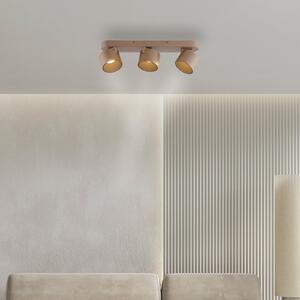PURE LED-Deckenspot Cup, χάλκινο χρώμα, 56 cm, μέταλλο, 3-flg., ρυθμιζόμενος, Μπρούτζινο / Αντικέ ορείχαλκου, Σαλόνι / τραπεζαρία, Μέταλλο, σύγχρονο